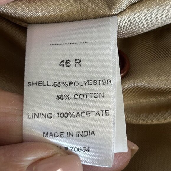 Orvis Men's Blue Gingham Check 3 Button Sport Coat Blazer Size 46R - Picture 3 of 12